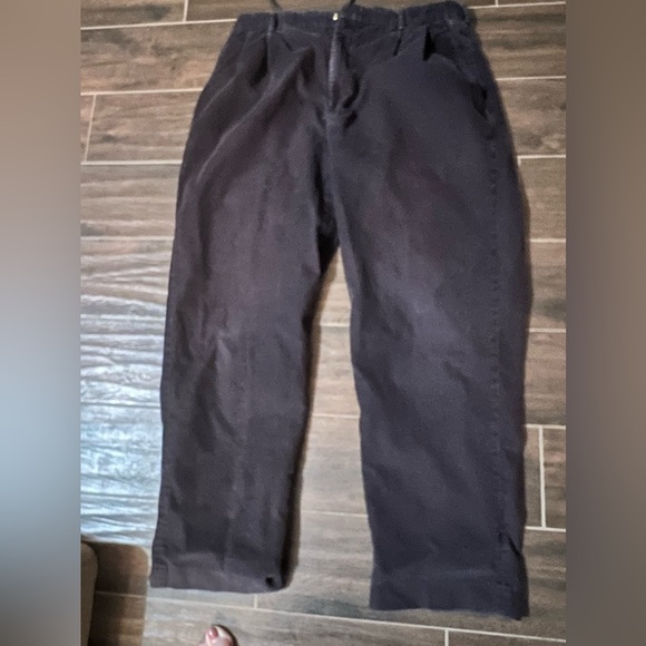 Lands End Corduroy Pants Mens one pair Black one pair Green 35. 1/13 2/20 - Picture 1 of 4